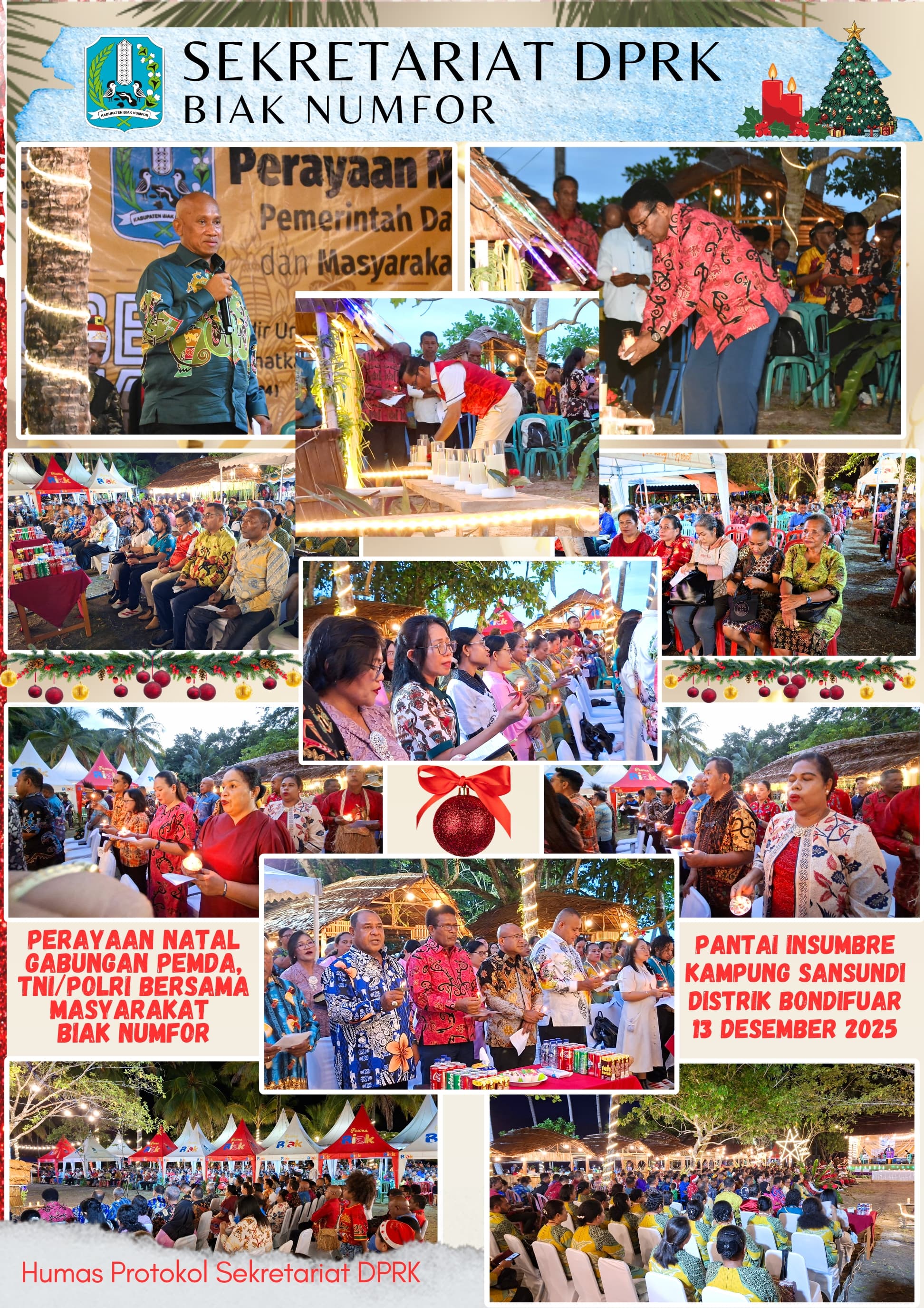 Perayaan Natal Pemda Biak Numfor Bersama TNI/POLRI dan Masyarakat