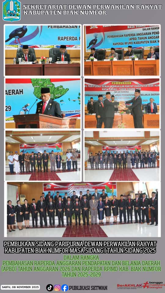 PIDATO BUPATI PADA PEMBUKAAN SIDANG PARIPURNA