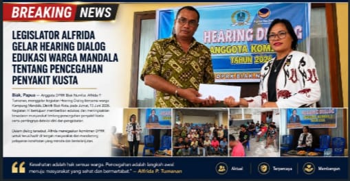 ANGGOTA DPRK BIAK NUMFOR ALFRIDA PANDIN TUMANAN GELAR RESES DI MANDALA  DISTRIK BIAK KOTA