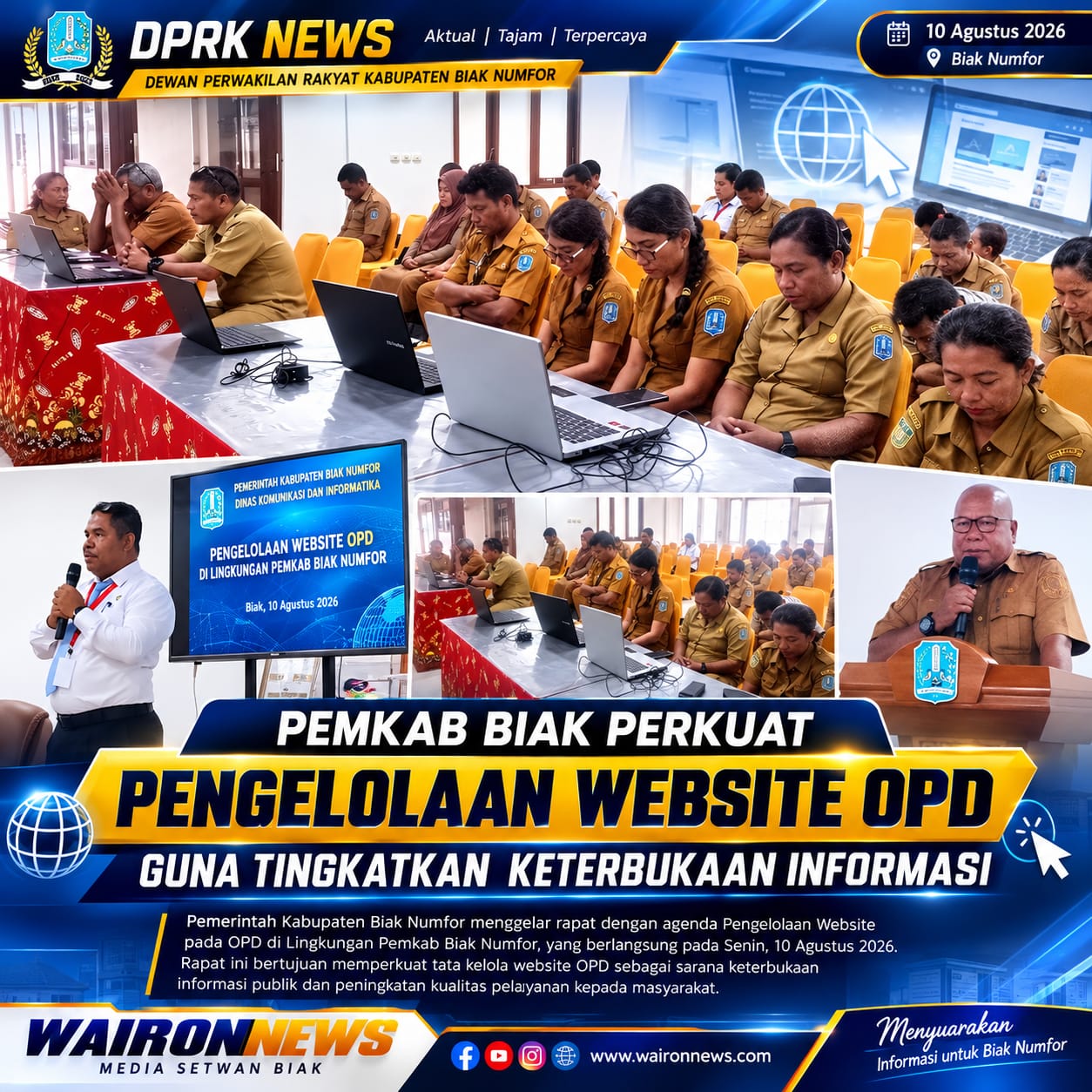 PENGELOLAAN WEBSITE OPD DI LINGKUNGAN PEMERINTAH BIAK NUMFOR