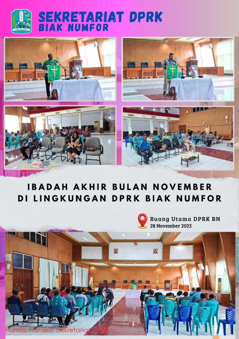 IBADAH Akhir  BULAN NOVEMBER DI SEKRETARIAT DPRK BIAK NUMFOR