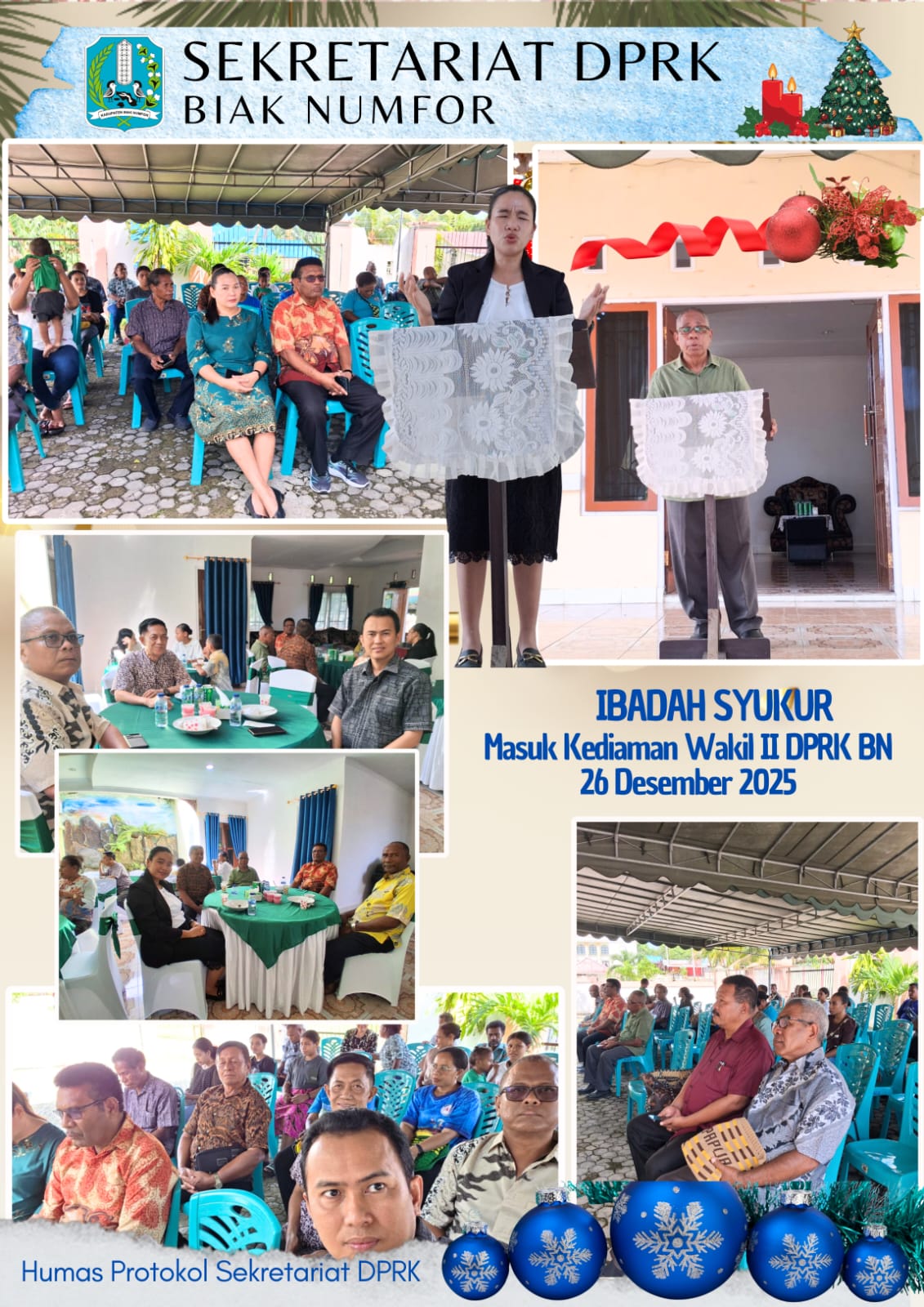 IBADAH SYUKUR MASUK RUMAH DINAS WAKET II DPRK BN