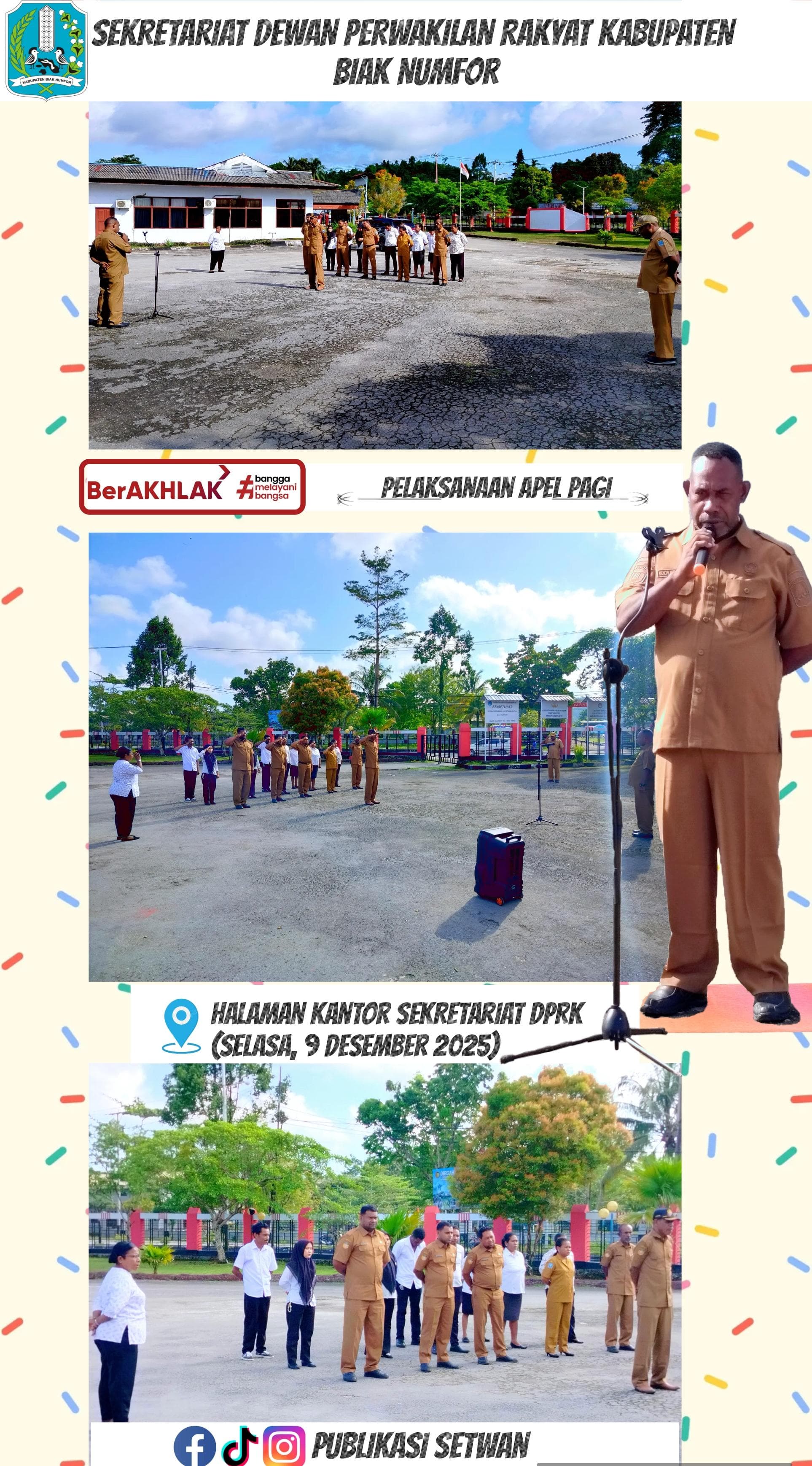 Apel Pagi di halaman Kantor Sekretariat DPRK