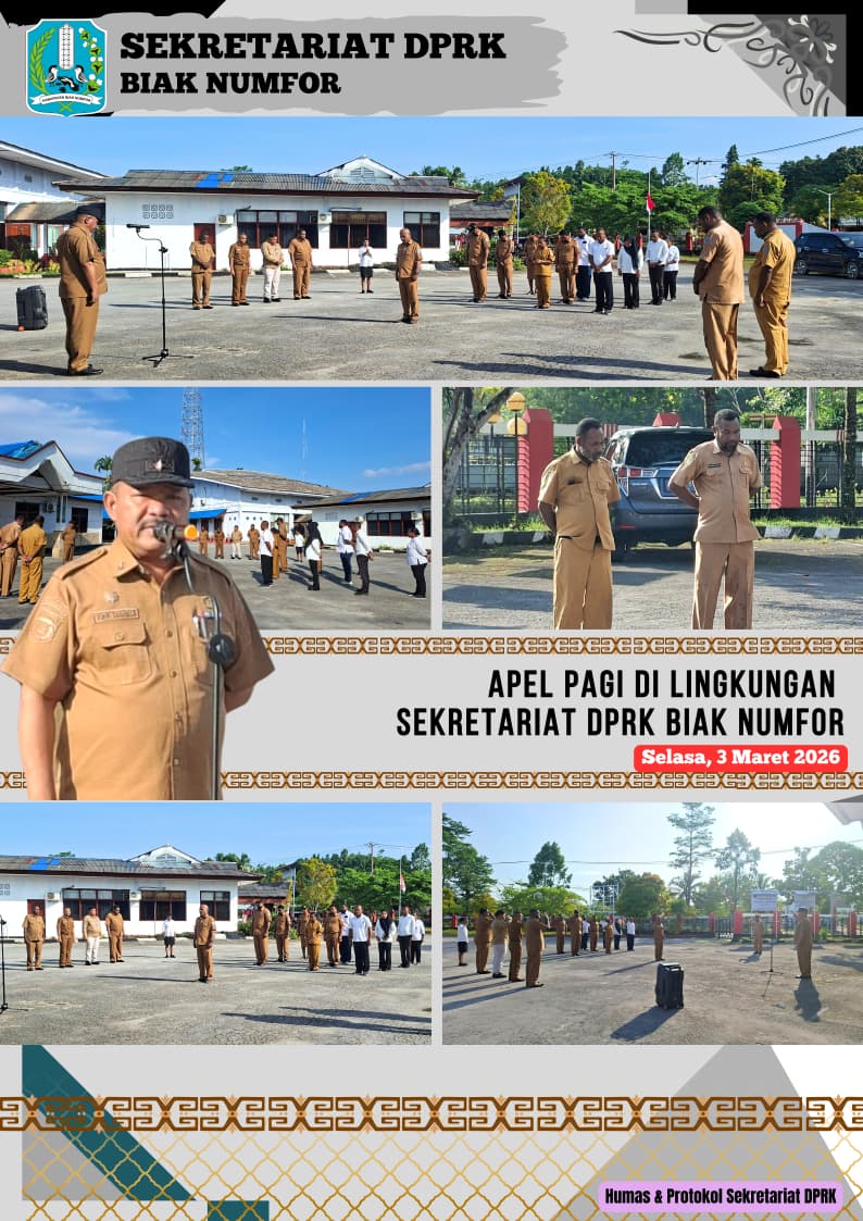 Apel Pagi di halaman Kantor Sekretariat DPRK