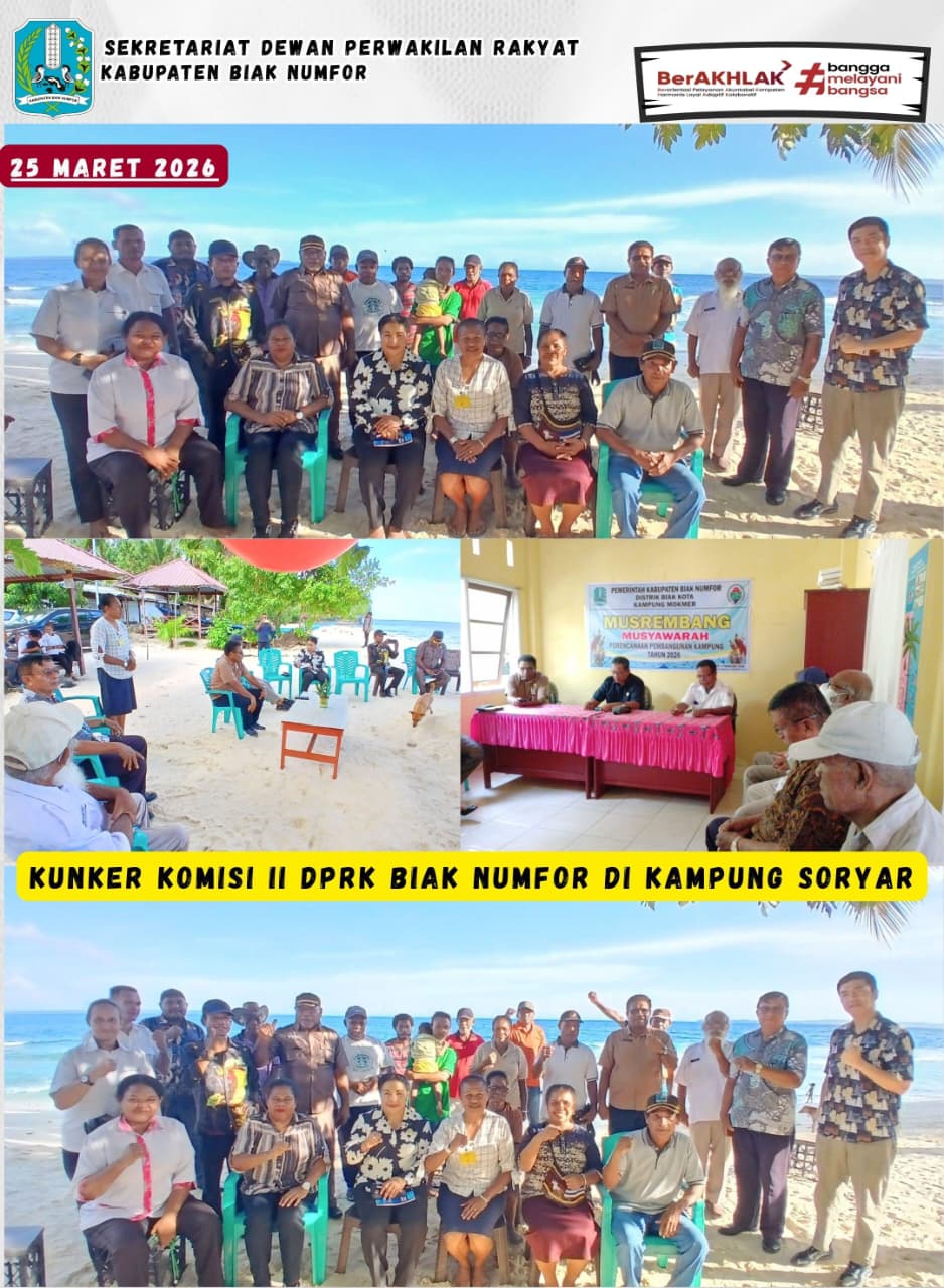 Kunjungan Kerja Komisi II DPRK Biak Numfor ke Kampung Soryar
