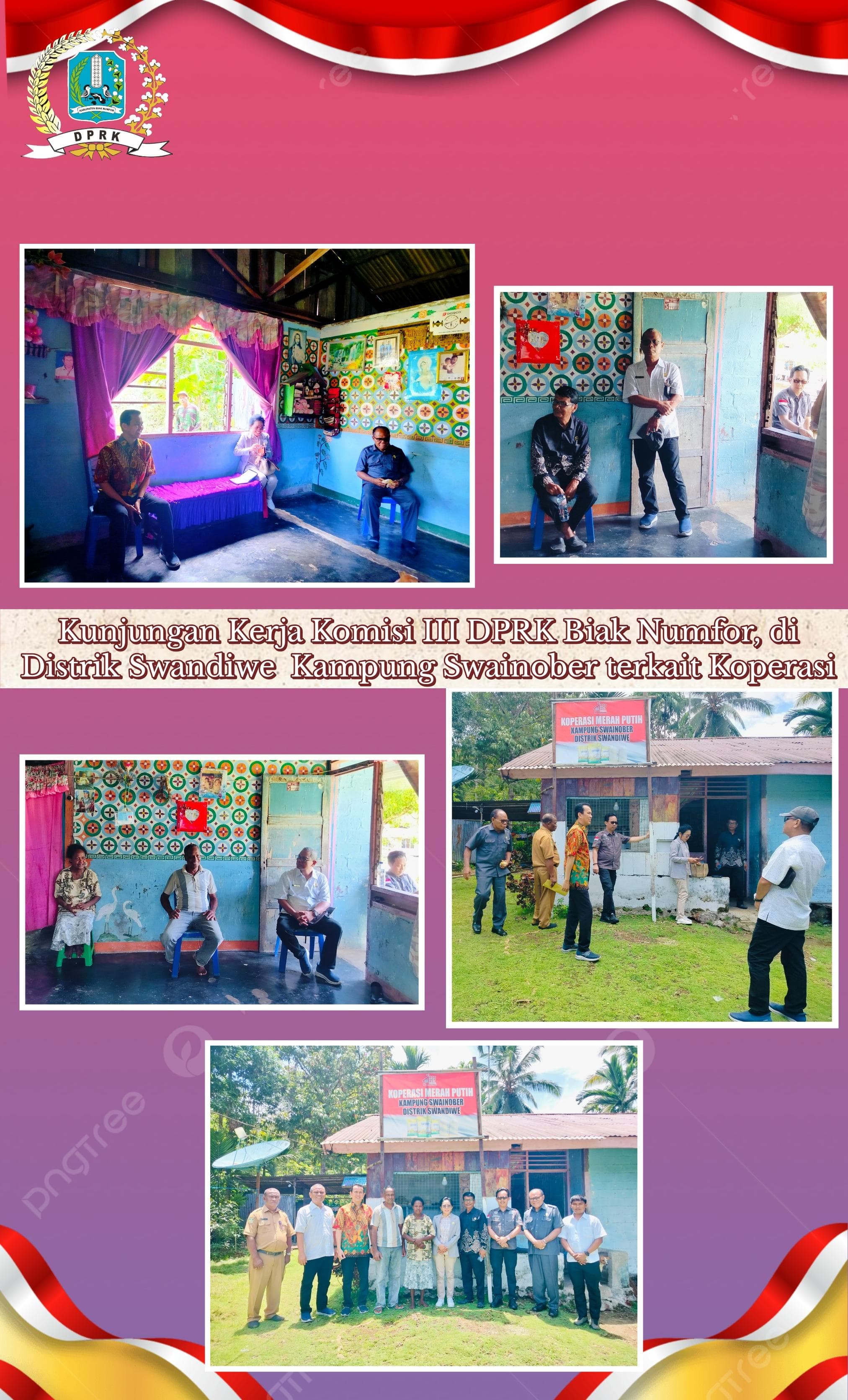 Kunjungan Kerja Komisi III DPRK Biak Numfor Ke Distrik Swandiwe Kampung Swainober