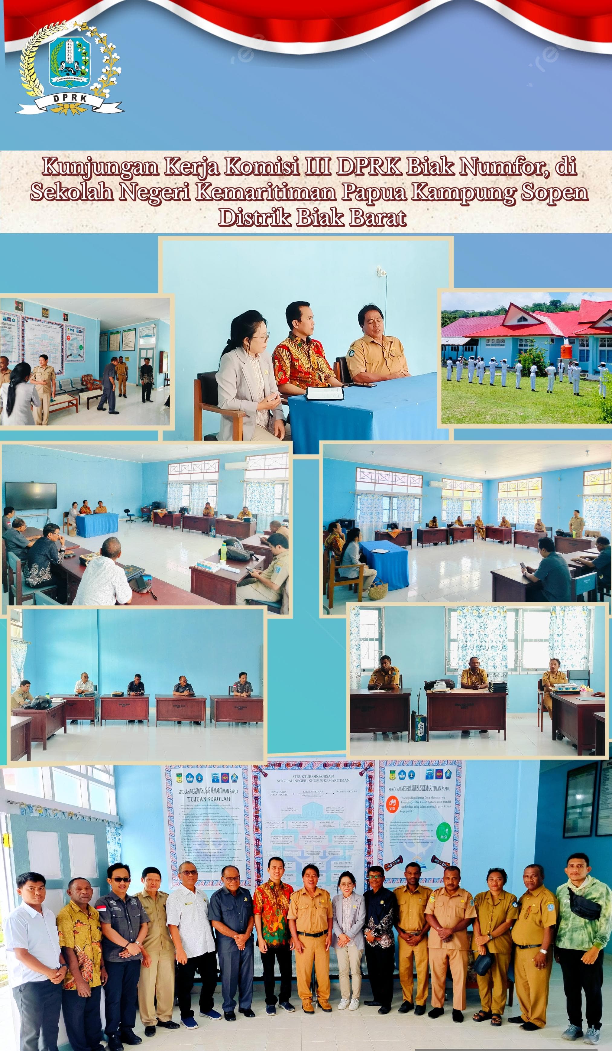 Kunjungan Kerja Komisi III DPRK Biak Numfor Ke Distrik Biak Barat Kampung Sopen