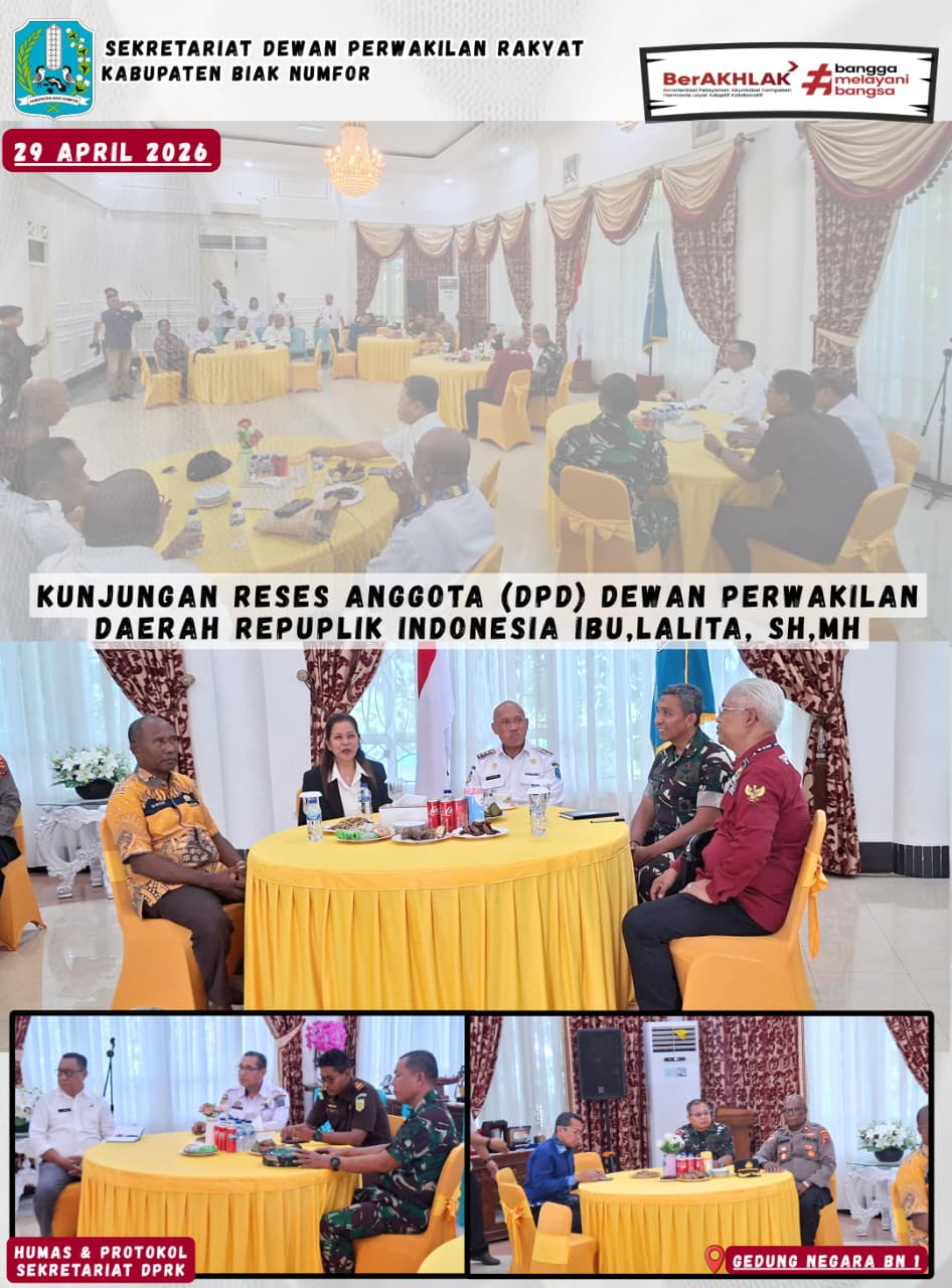 Kunjungan Reses Anggota DPD RI IBU LALITA , SH, MH