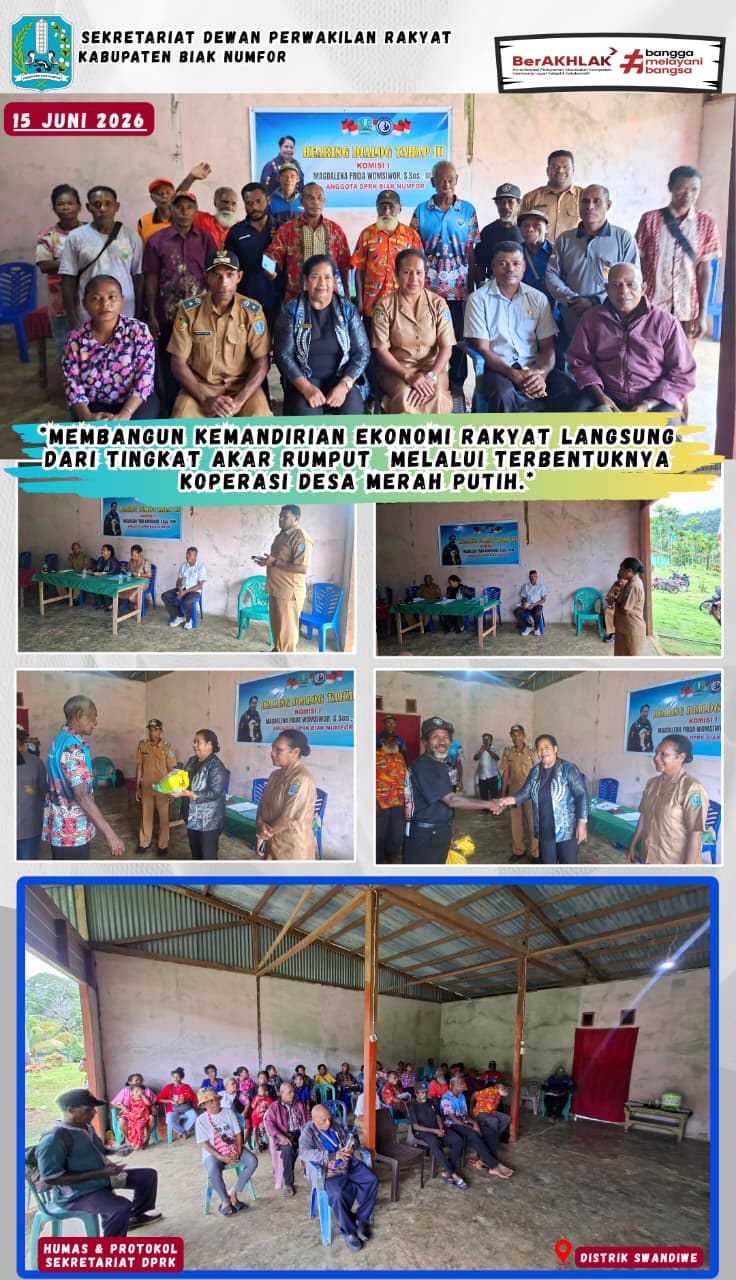 ANGGOTA DPRK BN. MAGDALENA F. WOMSIWOR GERLAR HEARING  DIALONG TAHAP III