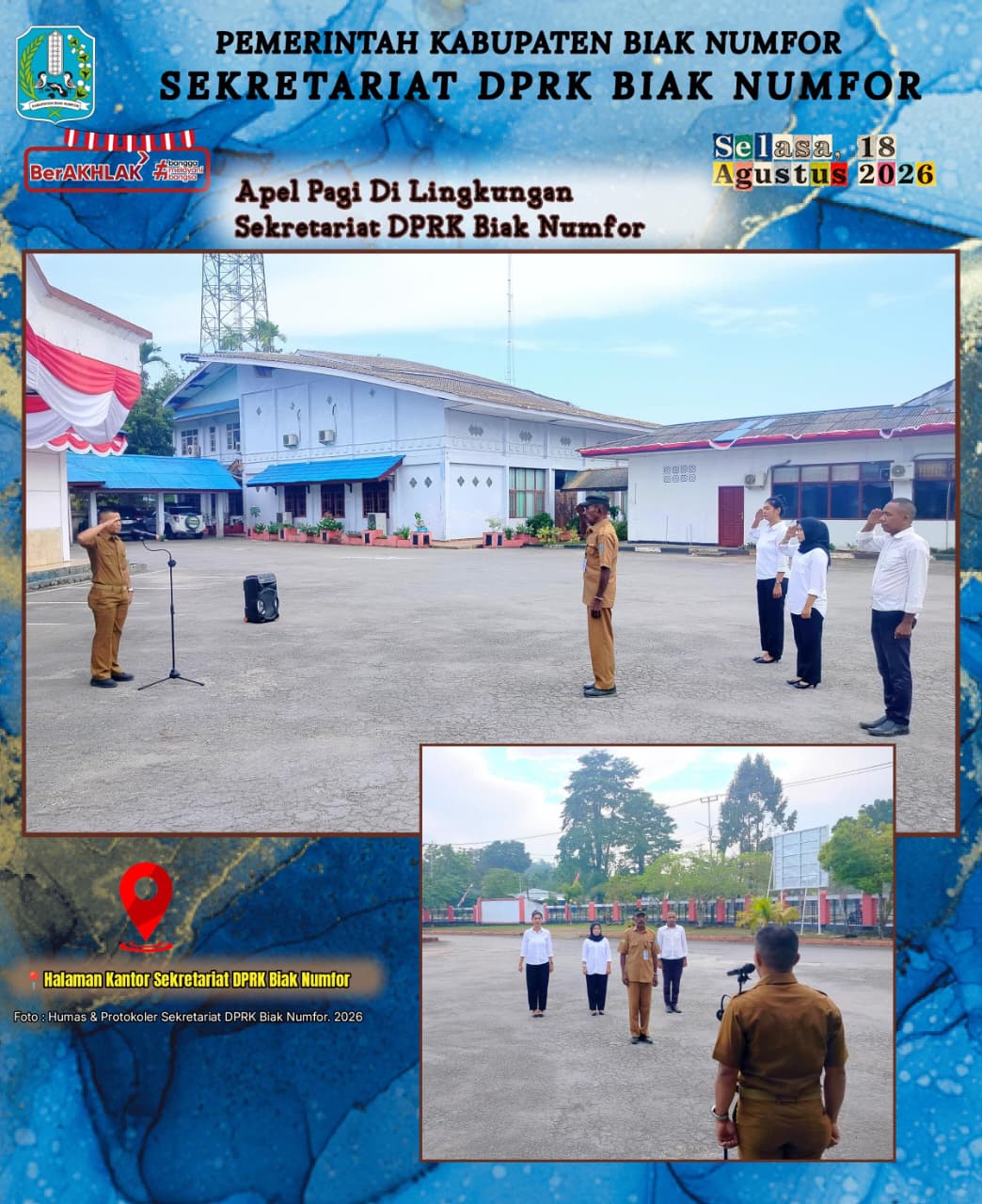 APEL PAGI DI LINGKUNGAN SEKRETARIAT DPRK BN