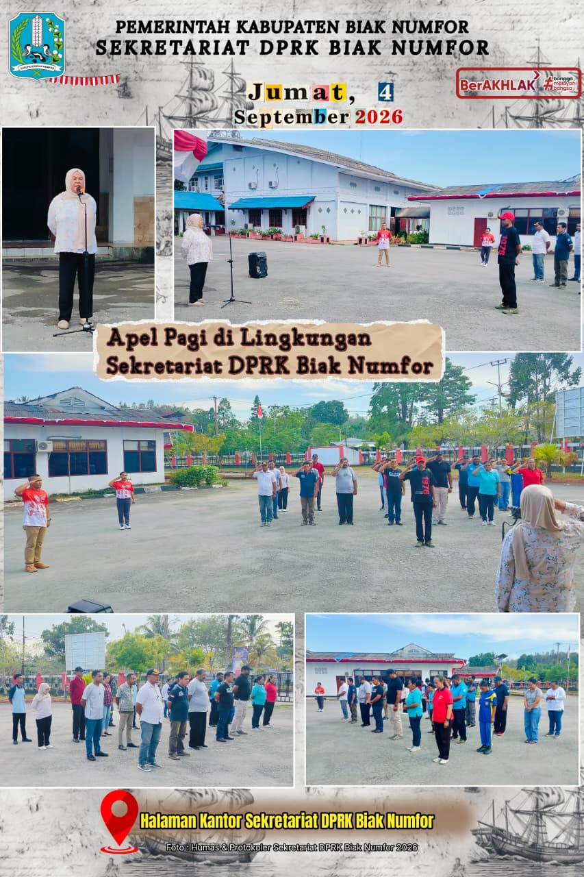 Apel pagi Di lingkungan Sekretariat DPRK