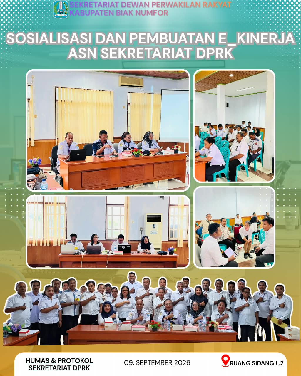 Sosialisasi dan Pembuatan E-kinerja ASN SEKRETARIAT DPRK