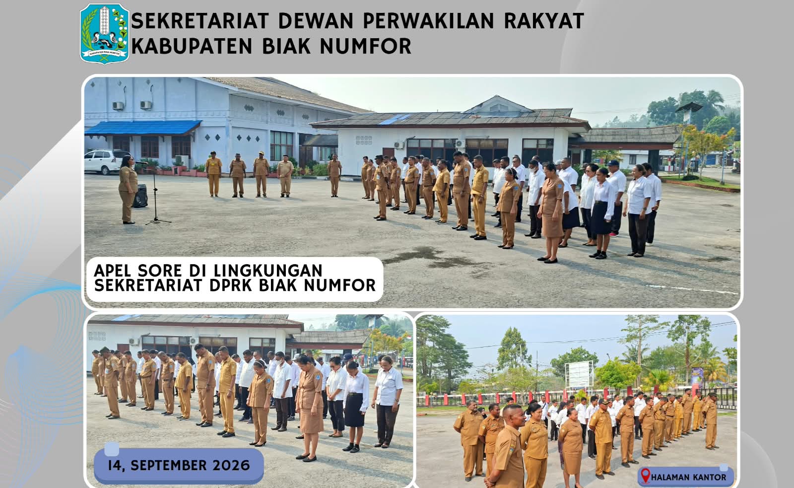 apel sore di lingkungan sekretariat DPRK BN